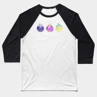 Mangosteen Pixel art, Cute Mangosteen fruit, Thai fruit Baseball T-Shirt